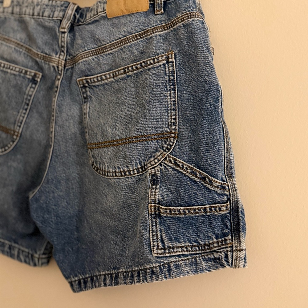 Cotton On Carpenter Denim Shorts Size 32 Blue Utility Streetwear - Picture 8 of 10